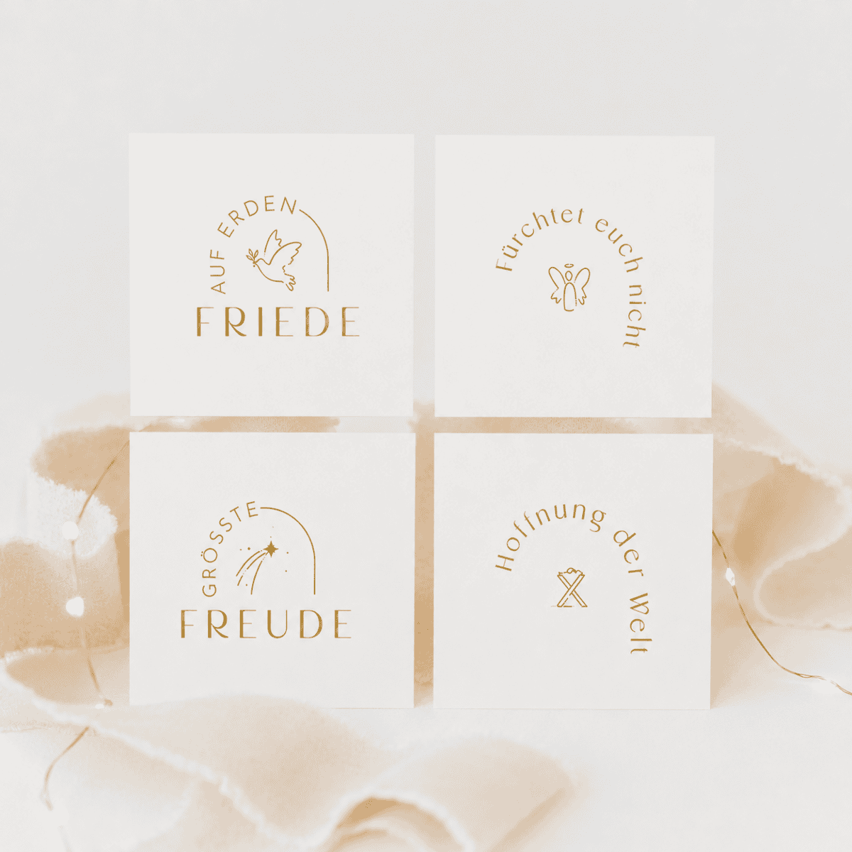 Wunderwerk by Luisa Weihnachtskarten mit goldenen Sprüchen und Motiven.